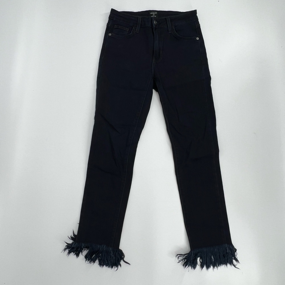 Just Black Denim Blue Rough Hem Skinny Jeans Size 24 Women’s